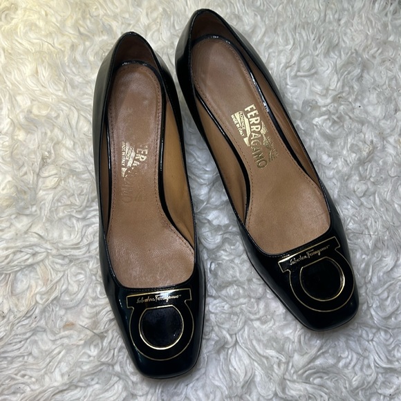 Salvatore Ferragamo Sanna Nero Nappa calp size 8.5 us - Picture 6 of 10